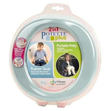 Kalencom Potette Plus 2-in-1 Travel Potty and Trainer Seat - Convenient Portable Potty for Toddler A...