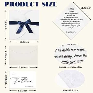 Sherr 2 Sets Wedding Handkerchiefs - Mother & Father of the Bride Gifts