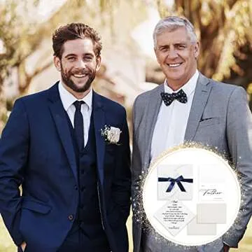 Elegant Wedding Handkerchiefs for Parents Keepsake Gift