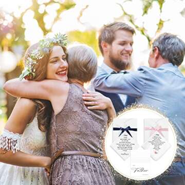 Elegant Wedding Handkerchiefs for Parents Keepsake Gift