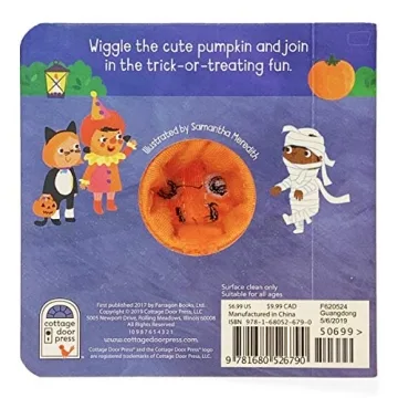 Trick Or Treat Little Pumpkin Finger Puppet Book for Kids