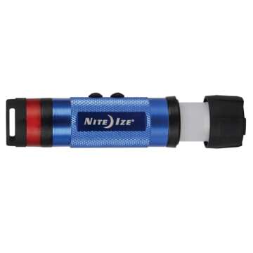 Nite Ize Radiant 3-in-1 LED Mini Flashlight - Versatile Flashlight with 80 Lumen Light - Use as Safety Light, Flashlight, or Mini Lantern - Blue