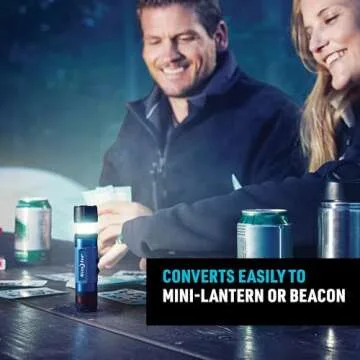 Nite Ize Radiant 3-in-1 LED Mini Flashlight - Versatile Flashlight with 80 Lumen Light - Use as Safety Light, Flashlight, or Mini Lantern - Blue