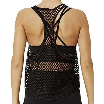 CLOZOZ Women's Mesh Fishnet Tank Top for Versatile Style