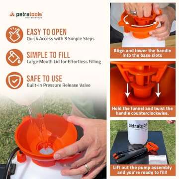 Petratools 1 Gallon Pump Sprayer – HD101 Garden Sprayer for Weeds, Lawn Care & Pesticides – 52?...