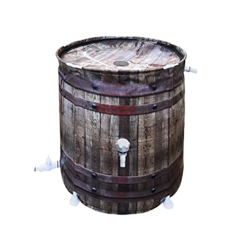 KMJETNIVY Rain Barrel Anti-Collapse Collapsible Rainwater Collection System,Portable Water Storage T...