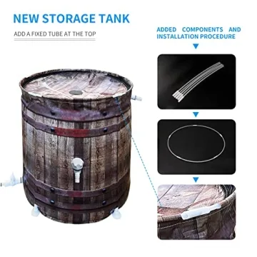 KMJETNIVY Rain Barrel for Easy Rainwater Collection
