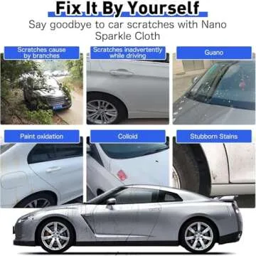 DOBYONE Nano Sparkle Cloth for Car Scratch,Nano Sparkle Cloth Car Scratches Remover Nanosparkle Cloth Scratch Remover Car Scratch Remover Easy to Repair Paint Scratches,Water Spots Surface Polishing