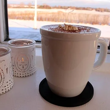 MIZORLIE 4" Colorful Non Slip Silicone Coasters Set