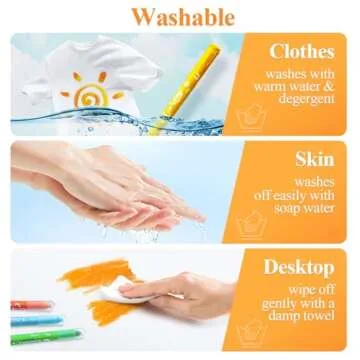 M&G 36 Colors Solid Tempera Paint Sticks for Kids, Washable Paint Sticks for Kids, Non-toxic, Quick Drying, Works Great on Paper Wood Glass Ceramic Canvas, Paint for Kids and Toddlers