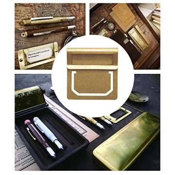 JoyTong Brass Index Clip - Paper Tabs File Bookmarks Page Clip,Pack of 6