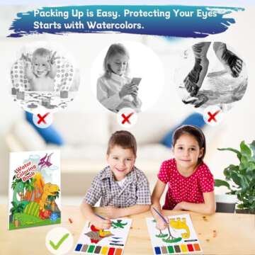 Mess-Free Paint by Water Books for Kids Ages 4-8