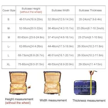 MosaiRudo Elastic Luggage Cover World Map Design 18-32inch