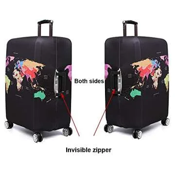 MosaiRudo Elastic Luggage Cover World Map Design 18-32inch