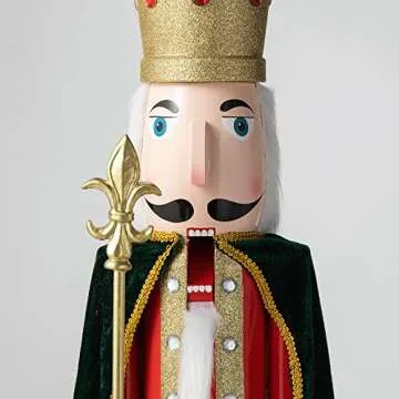 eUty King Nutcracker 42" Wooden Christmas Decor