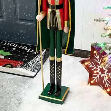 eUty King Nutcracker 42" Wooden Christmas Decor