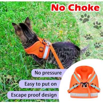 Durable Cat and Puppy Harness with Leash Set for Outdoor Fun