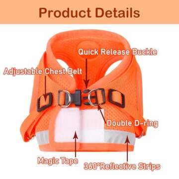 Durable Cat and Puppy Harness with Leash Set for Outdoor Fun