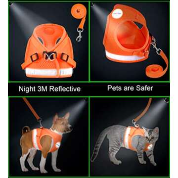 Durable Cat and Puppy Harness with Leash Set for Outdoor Fun