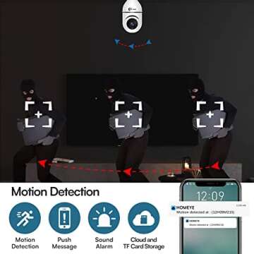 XVIM 3MP Wireless Light Bulb Security Camera, 2.4Ghz WiFi Home Camera, Dome Security Camera with Night Vision, 2-Way Audio & Motion Detection