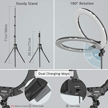 IVISII 18 Inch Ring Light for Professional Photography