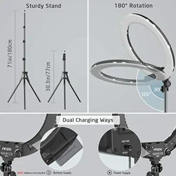 IVISII 18 Inch Ring Light for Professional Photography