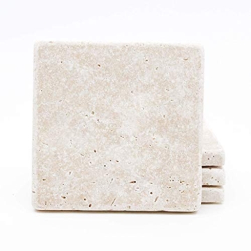 Stylish Travertine Absorbent Drink Coasters - Unique Set