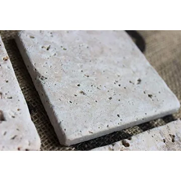Stylish Travertine Absorbent Drink Coasters - Unique Set