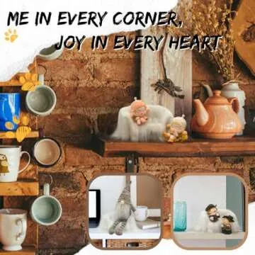 iland Decor for Shelves, Cute Desk Decor, Mini Beast Couch Set, Small Gift (Snowy White)