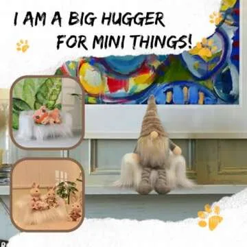 iland Decor for Shelves, Cute Desk Decor, Mini Beast Couch Set, Small Gift (Snowy White)