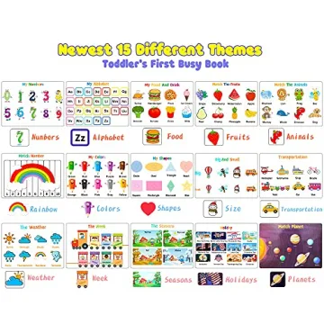 Huijing Montessori Busy Book for Toddlers with 29 Themes