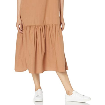 The Drop Women's Ilana Sleeveless Wide Hem Maxi Dress, Earth, L