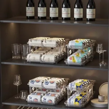 Kiencyluky Adjustable Soda Can Organizer for Fridge