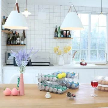 Kiencyluky Adjustable Soda Can Organizer for Fridge