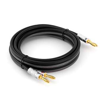 Silverback Speaker Wire by Sewell, 12 AWG, with Silverback Banana Plugs, OFC, 259 Strand Count, 25 ft