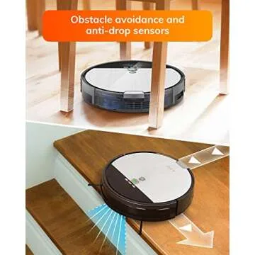 ILIFE V8s Robot Vacuum and Mop Combo, Big 750ml Dustbin, Enhanced Suction Inlet, Zigzag Cleaning Path, LCD Display, Schedule, Self-Charging Robot Vacuum Cleaner, for Hard Floor and Pet Hair.