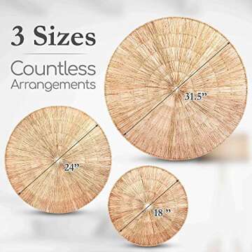 EDUPET Handmade Wicker Wall Basket Set of 3