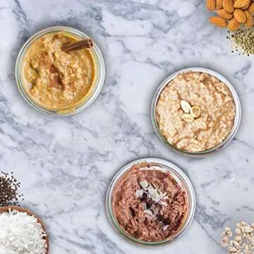 Keto Instant Hot Breakfast Cereal with MCT Oil - 2g Net Carbs - Perfect Keto Diet Macros - Moderate Protein, High Fat - 10oz - Variety Pack - Chocolate, Peanut Butter, Cinnamon Bun