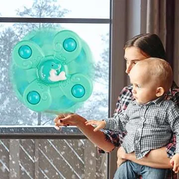 ALASOU 3PCS Ocean Suction Cup Spinner Toys for Baby Christmas Stocking Stuffers Gifts|Novelty Spinning Tops Bath Toys for Kids Ages 1-3|Sensory Toys for Toddlers 1-3 Year Old Boy Birthday Gift