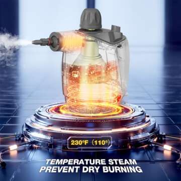 Handheld Steam Cleaner with 16 PCS Accessory Set – 500ML & Safety Lock for Efficient Home Cleaning