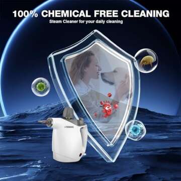 Handheld Steam Cleaner with 16 Accessories & 500ML Capacity