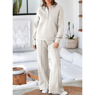 Aleumdr Women’s Cozy 2 Piece Lounge Set for Chic Comfort