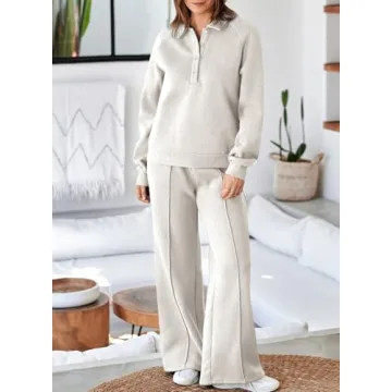 Aleumdr Women’s Cozy 2 Piece Lounge Set for Chic Comfort