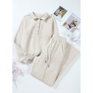 Aleumdr Women’s Cozy 2 Piece Lounge Set for Chic Comfort