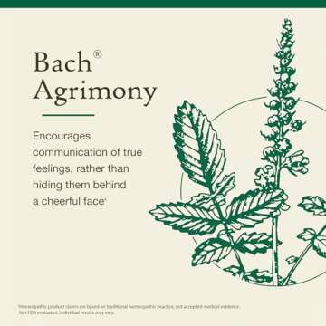 Bach Original Flower Remedies, Agrimony for Open Communication, Natural Homeopathic Flower Essence, Holistic Wellness and Stress Relief, Vegan, 20mL Dropper