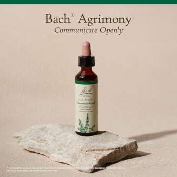 Bach Original Flower Remedies, Agrimony for Open Communication, Natural Homeopathic Flower Essence, Holistic Wellness and Stress Relief, Vegan, 20mL Dropper