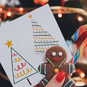 OLYCRAFT 2pcs Christmas Theme Self-Adhesive Silk Screen Printing Stencil Various Tree Silk Screen Stencil Reusable Mesh Transfer for DIY T-Shirt Christmas Home Decor Pillow Fabric Bags - 11×8.7 Inch