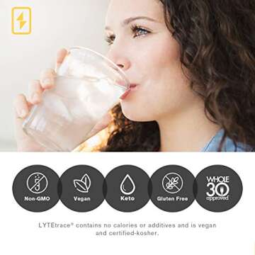 Trace Mineral Drops by LyteTrace 100ml x 200 Servings - Max-Absorption Ionic Natural Sodium Free Trace Minerals Concentrate to Balance The Body's pH - Non-GMO, Vegan, Kosher, and Keto Friendly