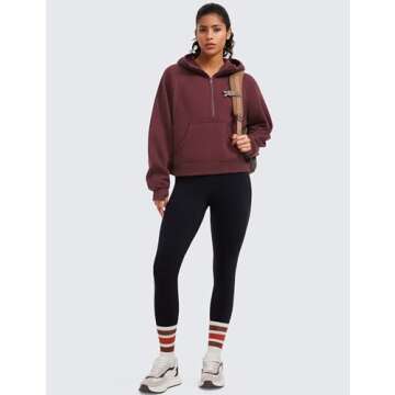 CRZ YOGA Women's Fleece Lined Hoodie - Cozy & Stylish