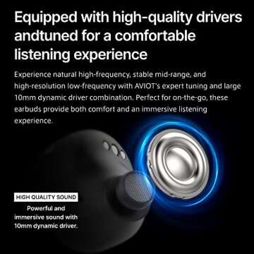 AVIOT TE-D01v Earbuds: Noise Cancelling & 60 Hours Battery